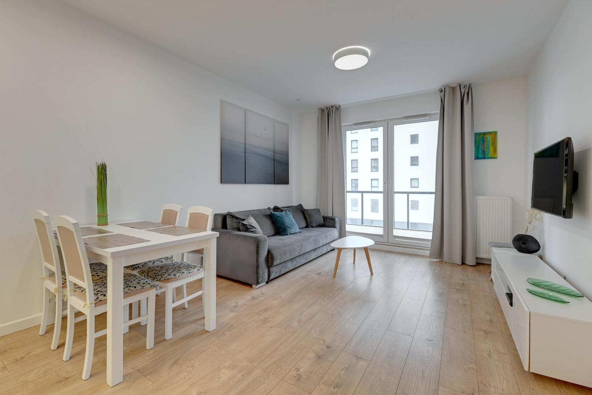 Apartament Nadmorskie Spektrum & Parking Gdańsk Kültér fotó